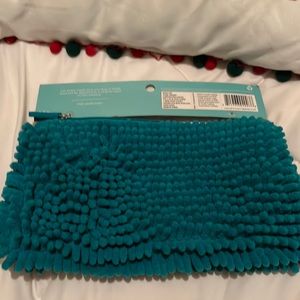 Yoobi Fuzzy Pocket Soft Pencil Case Zip Pouch- Aqua